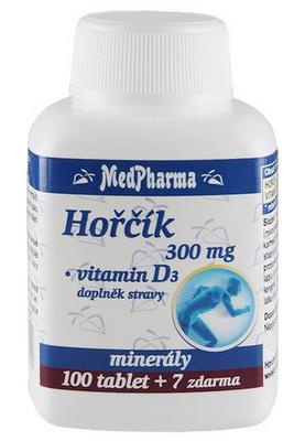 MedPharma Hořčík 300 mg + vitamín D3 107 tablet