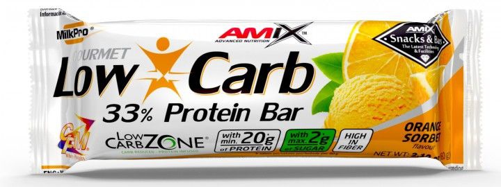 Amix Nutrition Amix Low Carb 33% Protein bar 60g - pomerančový sorbet