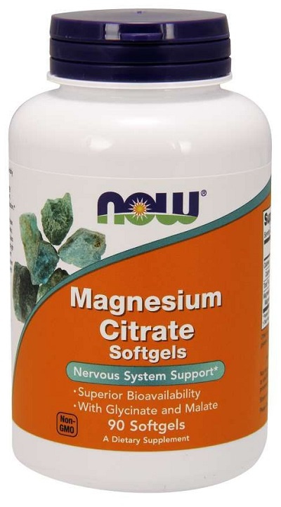 Now Foods Magnesium Citrate (glycinát, citrát, malát) 90 kapslí