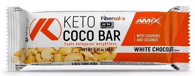 Amix Nutrition Amix Keto Coco Bar 40 g - bílá čokoláda