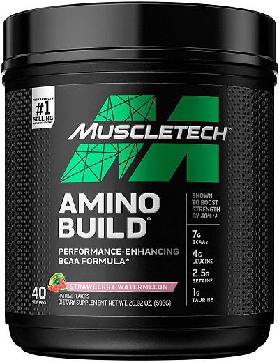 MuscleTech Amino Build 593 g - jahoda/meloun