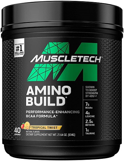 MuscleTech Amino Build 614 g - tropické ovoce