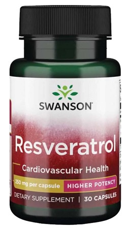 Swanson Resveratrol 250 mg 30 kapslí