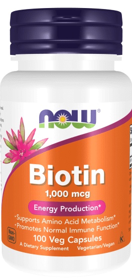 Now Foods Biotin 1000 mcg 100 kapslí