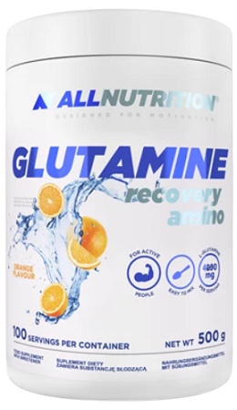 All Nutrition AllNutrition Glutamine Recovery Amino 500 g - citrón