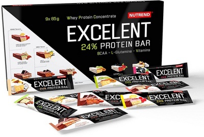 Nutrend Excelent Protein Bar Dárkové balení 9 x 85 g PROŠLÉ DMT 20.4.2024