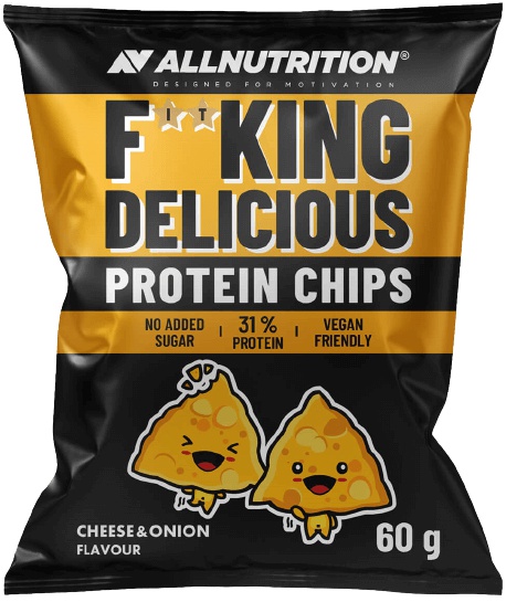 All Nutrition AllNutrition F**king Delicious Protein Chips 60 g - sýr/cibulka