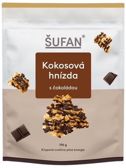 Šufan Kokosová hnízda 170 g - s čokoládou