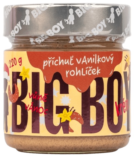 BIG BOY Vanilkový rohlíček - Oříškový krém s příchutí vanilkového rohlíčku 220g