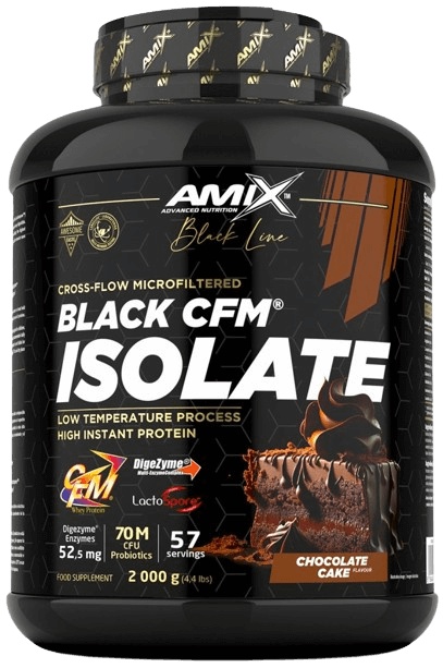 Amix BLACK Line Black CFM Isolate 2000 g - čokoládový dort