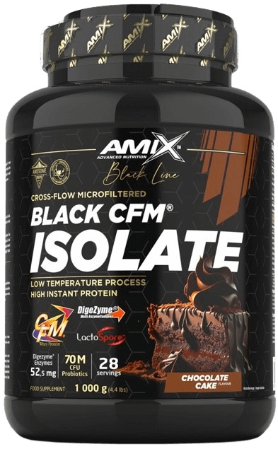 Amix BLACK Line Black CFM Isolate 1000 g - čokoládový dort