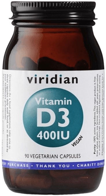 Viridian Nutrition Viridian Vitamin D3 400IU 90 kapslí