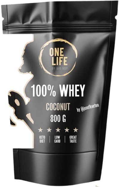 ONE LIFE 100 % Whey Protein 800 g - Kokos