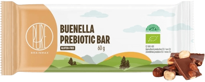 BrainMax Pure Prebiotic Bar tyčinka s vlákninou BIO 60 g - Buenella