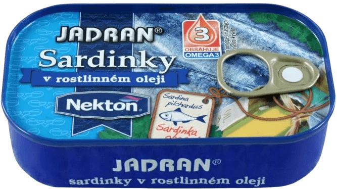 Nekton Sardinky Jadran 125 g - v rostlinném oleji