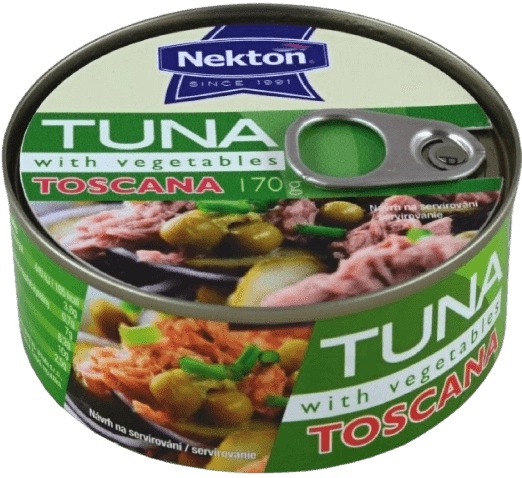 Nekton Tuňák kousky se zeleninou 170 g - Toscana