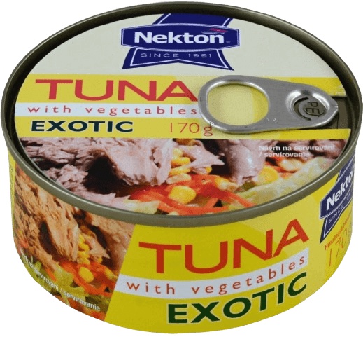 Nekton Tuňák kousky se zeleninou 170 g - Exotic