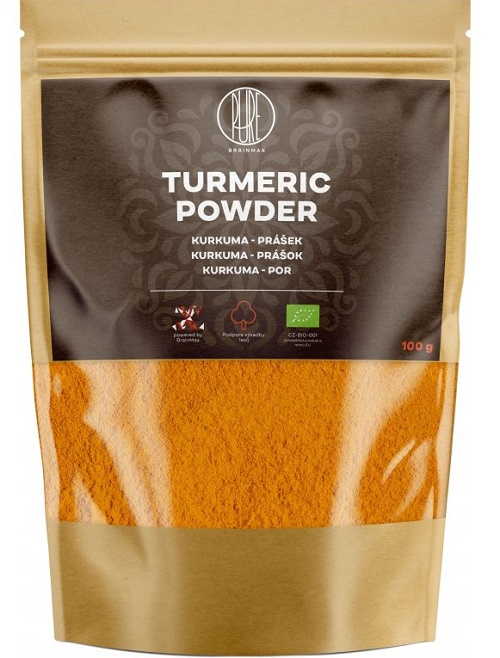 BrainMax Pure Turmeric Powder Kurkuma BIO prášek - 500 g