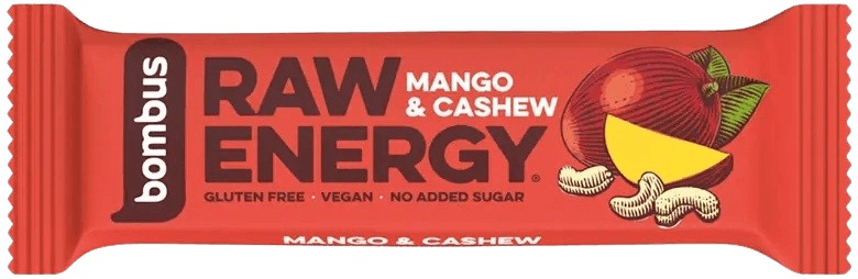 Bombus Raw Energy bar 50 g - mango/kešu