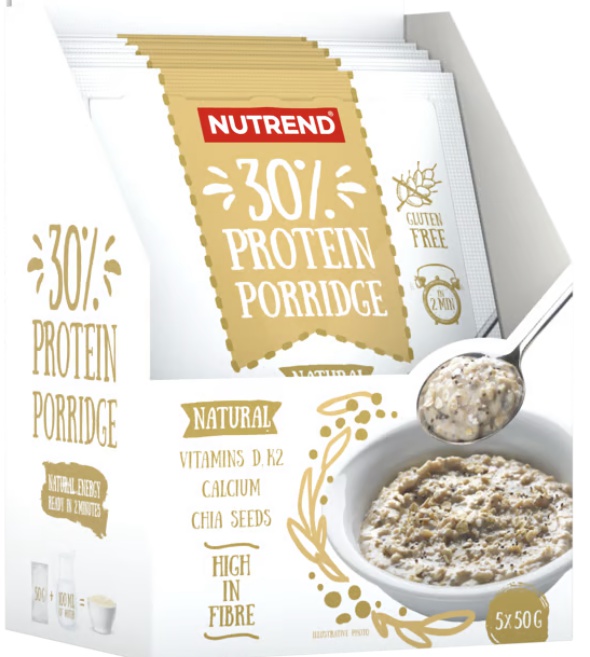 Nutrend Protein Porridge 5 x 50g - bez příchuti