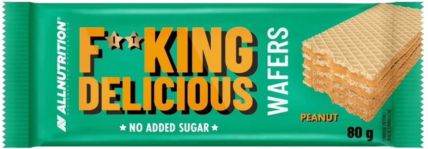 All Nutrition AllNutrition F**king Delicious Wafers 80 g - oříšek