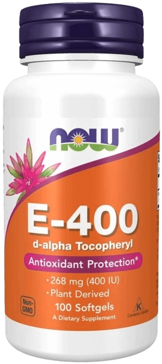 Now Foods Vitamin E-400 Natural d-alfa-tokoferyl 400 IU 100 softgel kapslí