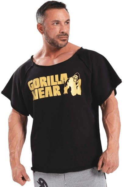 Gorilla Wear Pánské tričko s krátkým rukávem Classic Workout Top Černo/zlatá - S/M