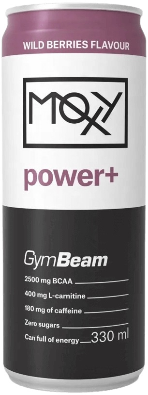 GymBeam MOXY power+ Energy Drink 330 ml - lesní ovoce