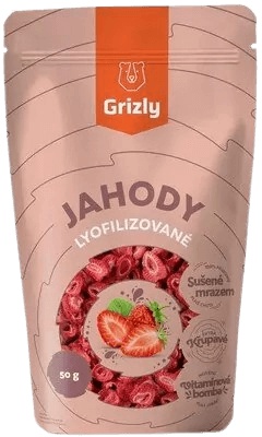 GRIZLY lyofilizované 50 g - jahody