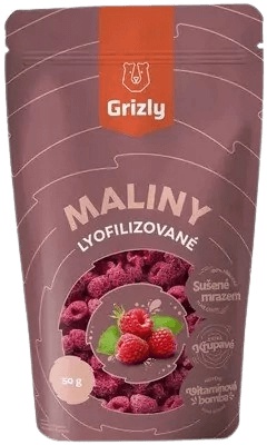 GRIZLY lyofilizované 50 g - maliny