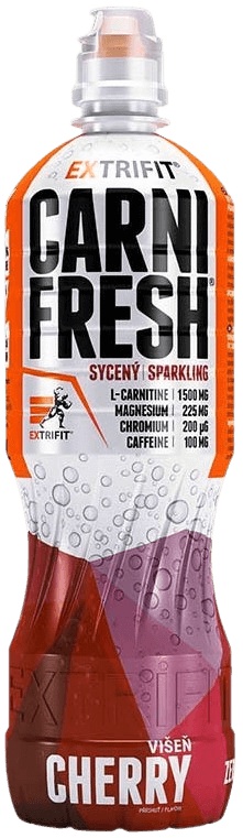 Extrifit Carnifresh Sparkling with Caffeine 850 ml - višeň