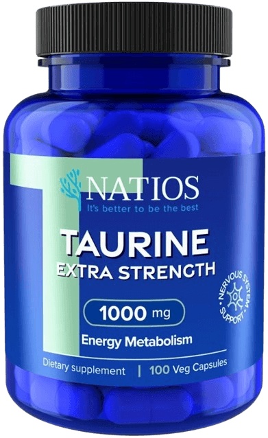 NATIOS Taurine Extra Strength 1000 mg 100 veganských kapslí