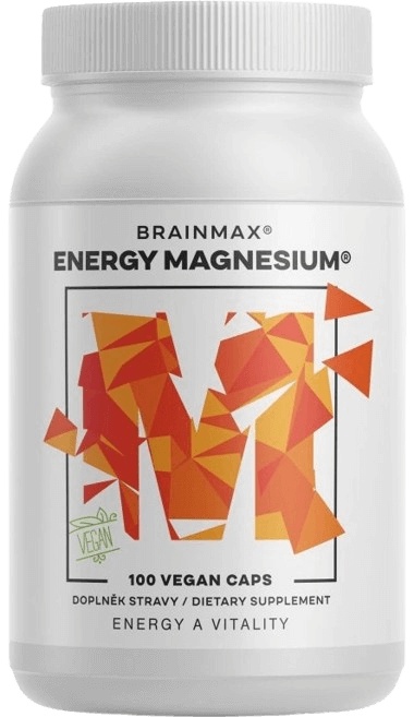 BrainMax Energy Magnesium® 1000 mg Hořčík Malát 200 mg 100 kapslí