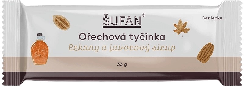 Šufan Ořechová tyčinka 33 g - pekany/javorový sirup