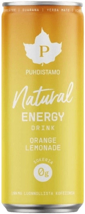 Puhdistamo Natural Energy Drink 330 ml - pomeranč