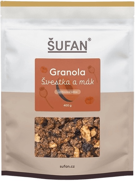 Šufan Granola 400 g - švestka a mák