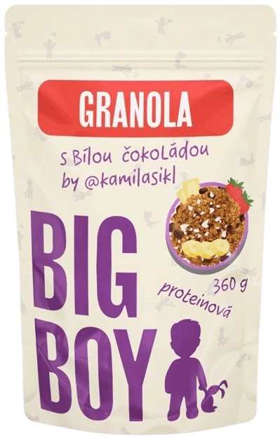 Big Boy Proteinová granola Eko varianta 360 g - s bílou čokoládou by @kamilasikl