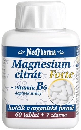 MedPharma Magnesium citrát Forte + Vitamín B6 67 tablet