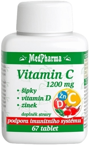 Medpharma Vitamin C 1200 mg šípky, vitamin D, zinek 67 tablet