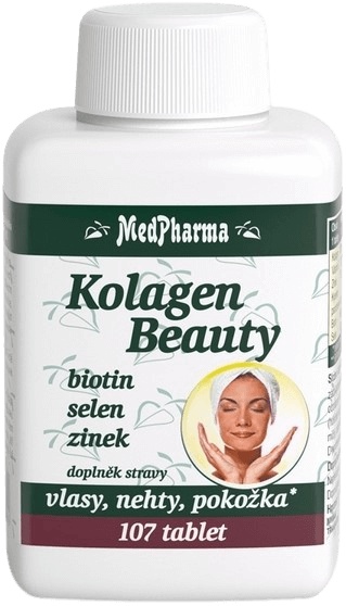 MedPharma Kolagen Beauty Biotin, Selen, Zinek 107 tablet