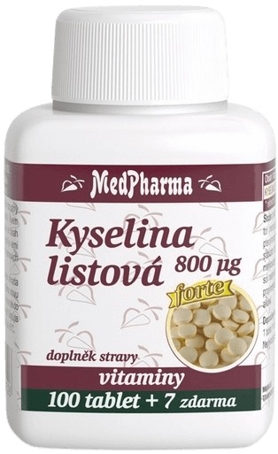 MedPharma Kyselina Listová 800 mcg 107 tablet