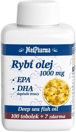 MedPharma Rybí olej 1000mg + EPA + DHA 107 tobolek