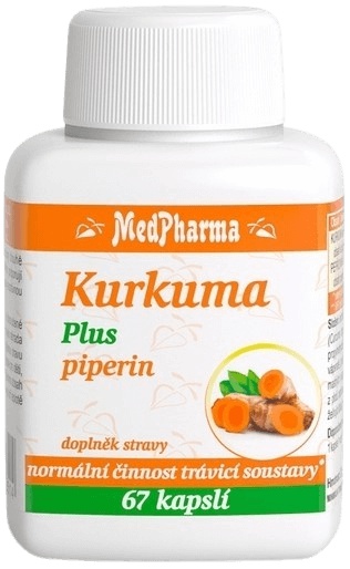 MedPharma Kurkuma Plus piperin 67 kapslí