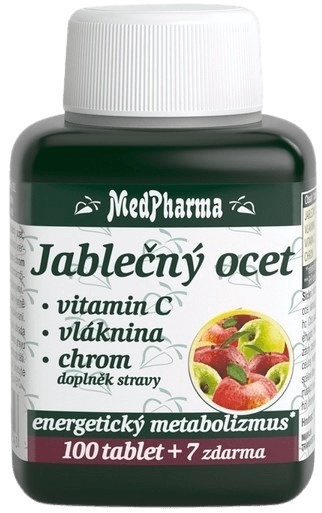 Medpharma Jablečný Ocet+vlák.+vit.c+chrom 107 tablet